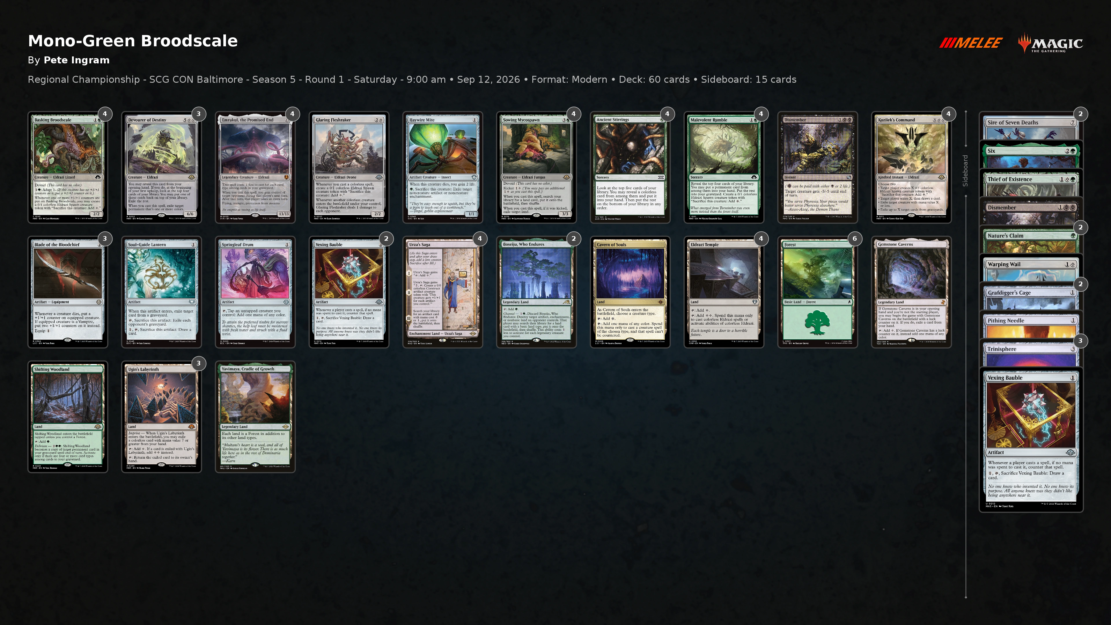 Mono Green Broodscale Melee Mono Green Broodscale Melee