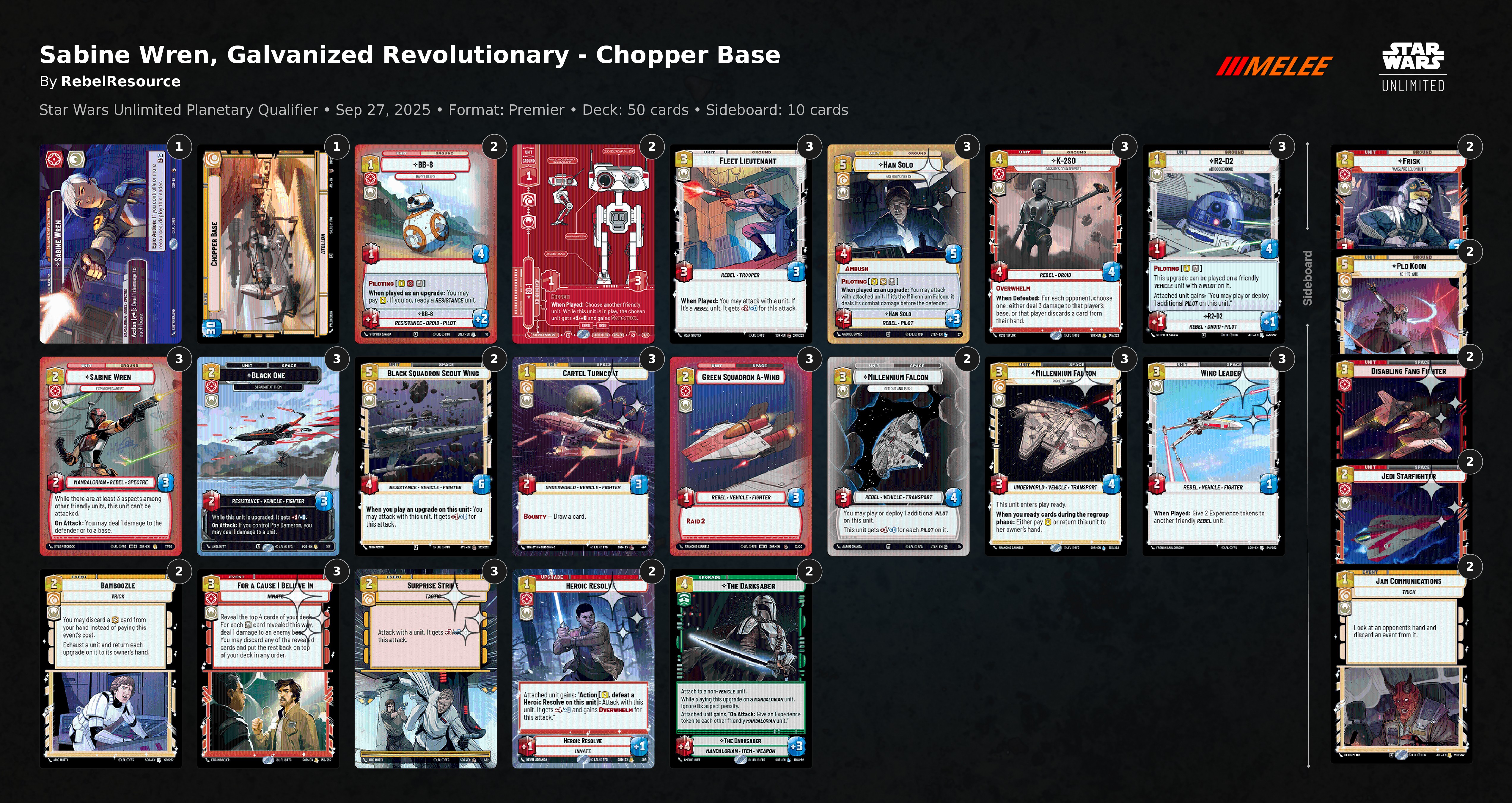 Sabine Wren, Galvanized Revolutionary - Chopper Base | Melee