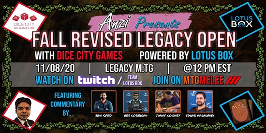 Anzi presents: Dice City Games' Fall Revised Legacy Open (powered by Lotus Box) - tournament brand image