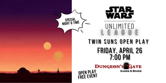 Dungeon's Gate Star Wars Unlimited Twin Suns Open Play - tournament brand image