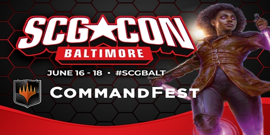 CommandFest Badge - Sunday Only - SCG CON Baltimore - June 18th, 2023 - tournament brand image