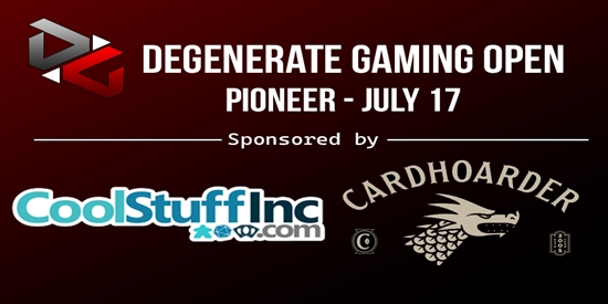 Degen Open - Pioneer - Sponsored by Cardhoarder & CoolStuffInc - tournament brand image