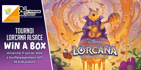 Tournoi Disney Lorcana Alsace LeVoyageurLudiste / Mega Jeux à gogo (48 personnes) - tournament brand image