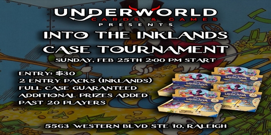 Into the Inklands Case Tournament at Underworld Cards & Games - tournament brand image